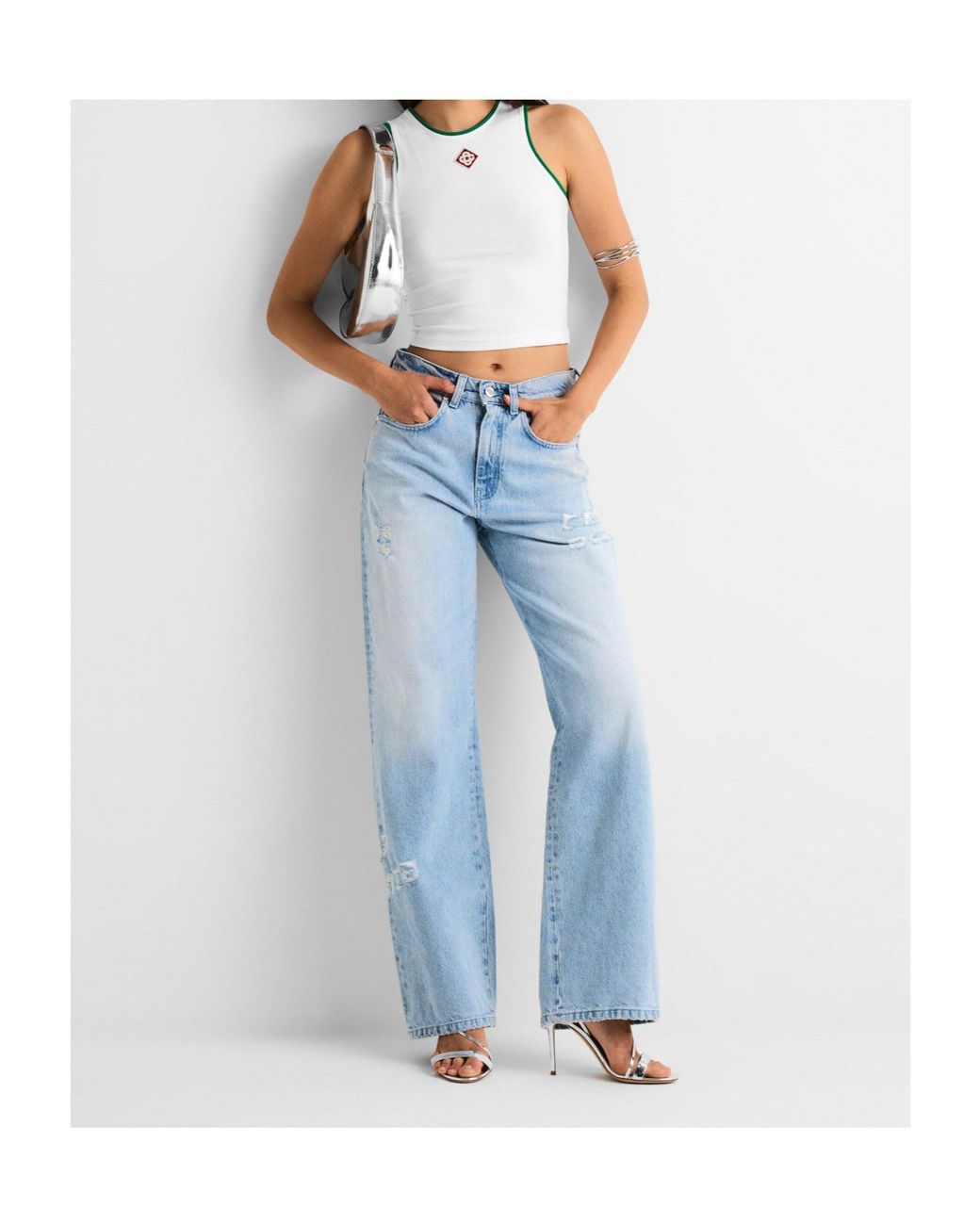 Casablanca Blue Belt-Loop Jeans