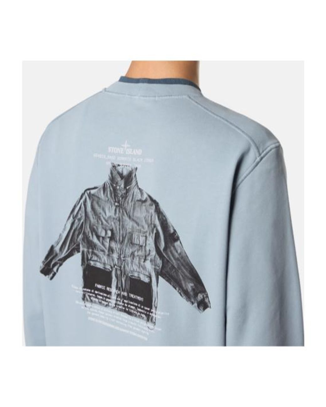 Stone Island Blue Regular Fit Crewneck Sweatshirt for men