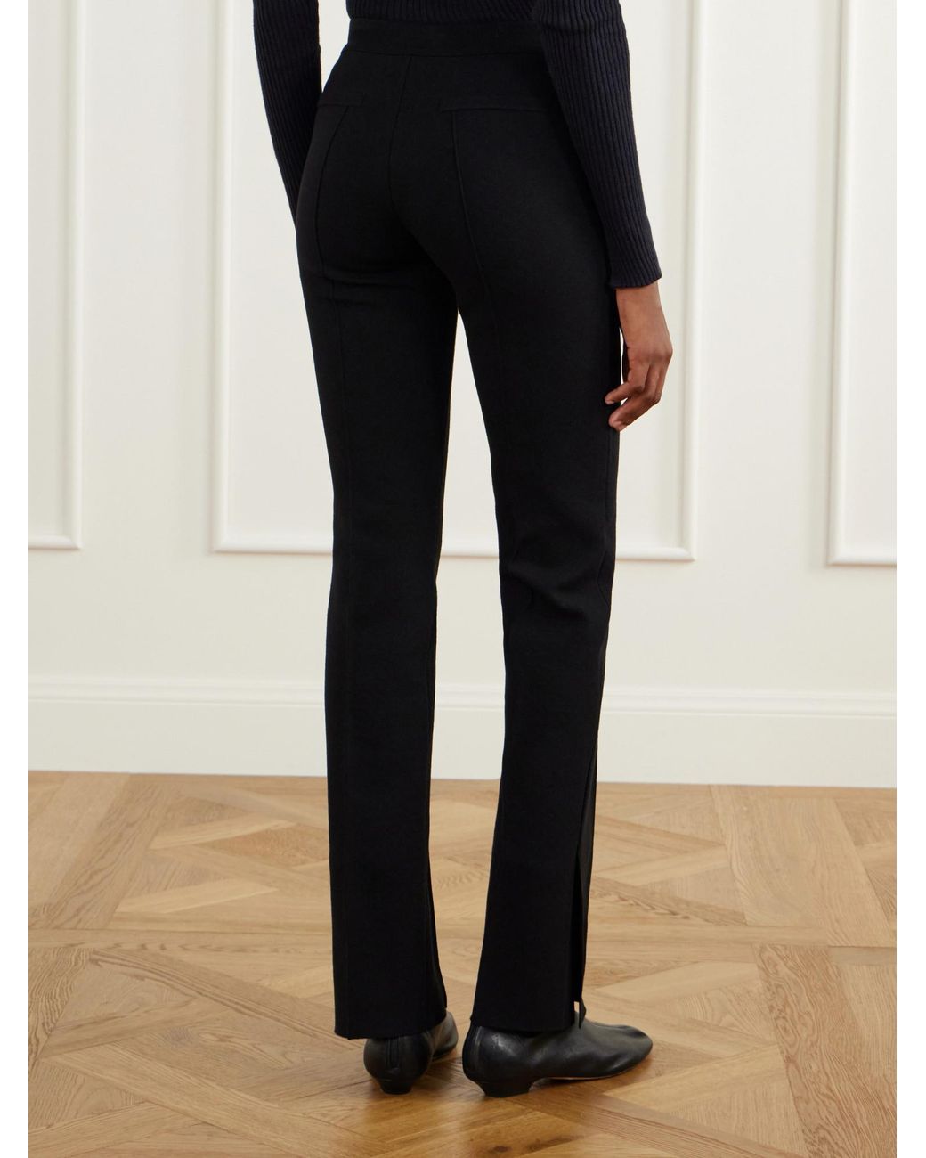 High Sport Black Straight-Leg Pants