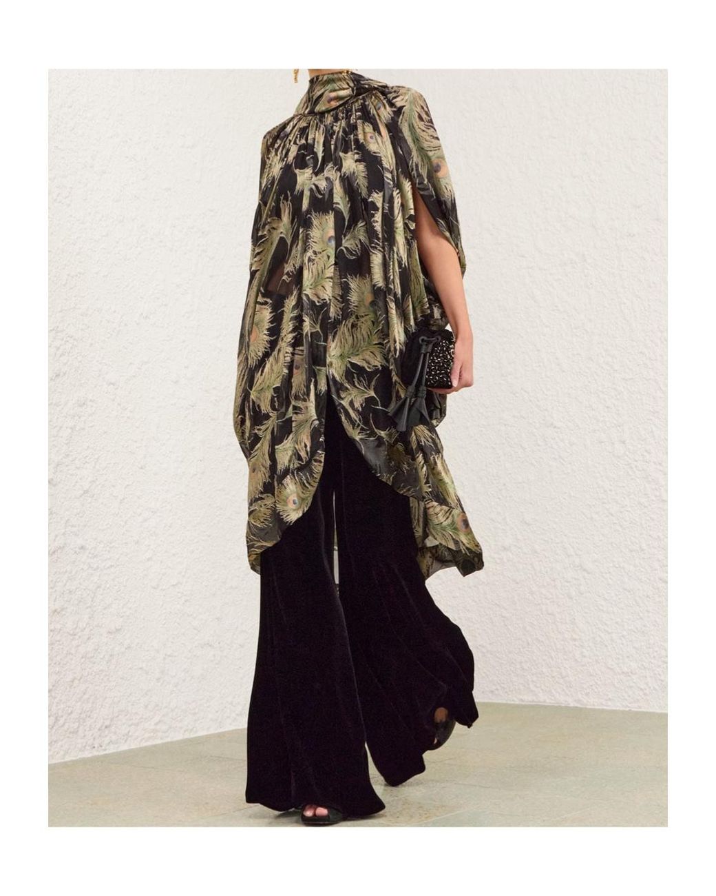 Zimmermann Green Ascent Burnout Halter Blouse
