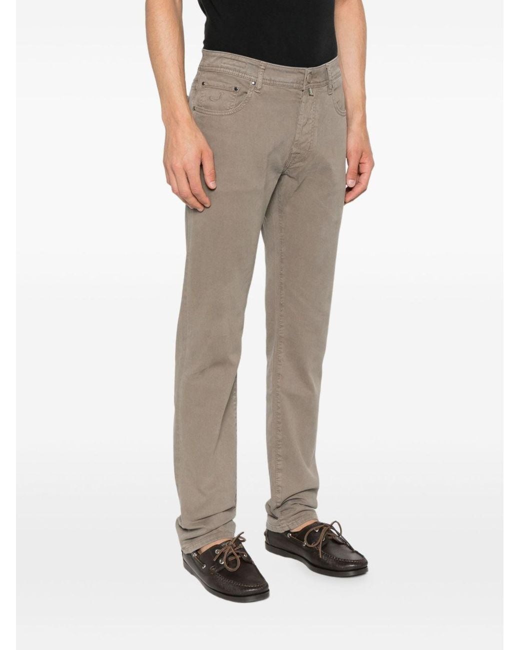 Jacob Cohen Gray Belt Loop Casual Pants for men