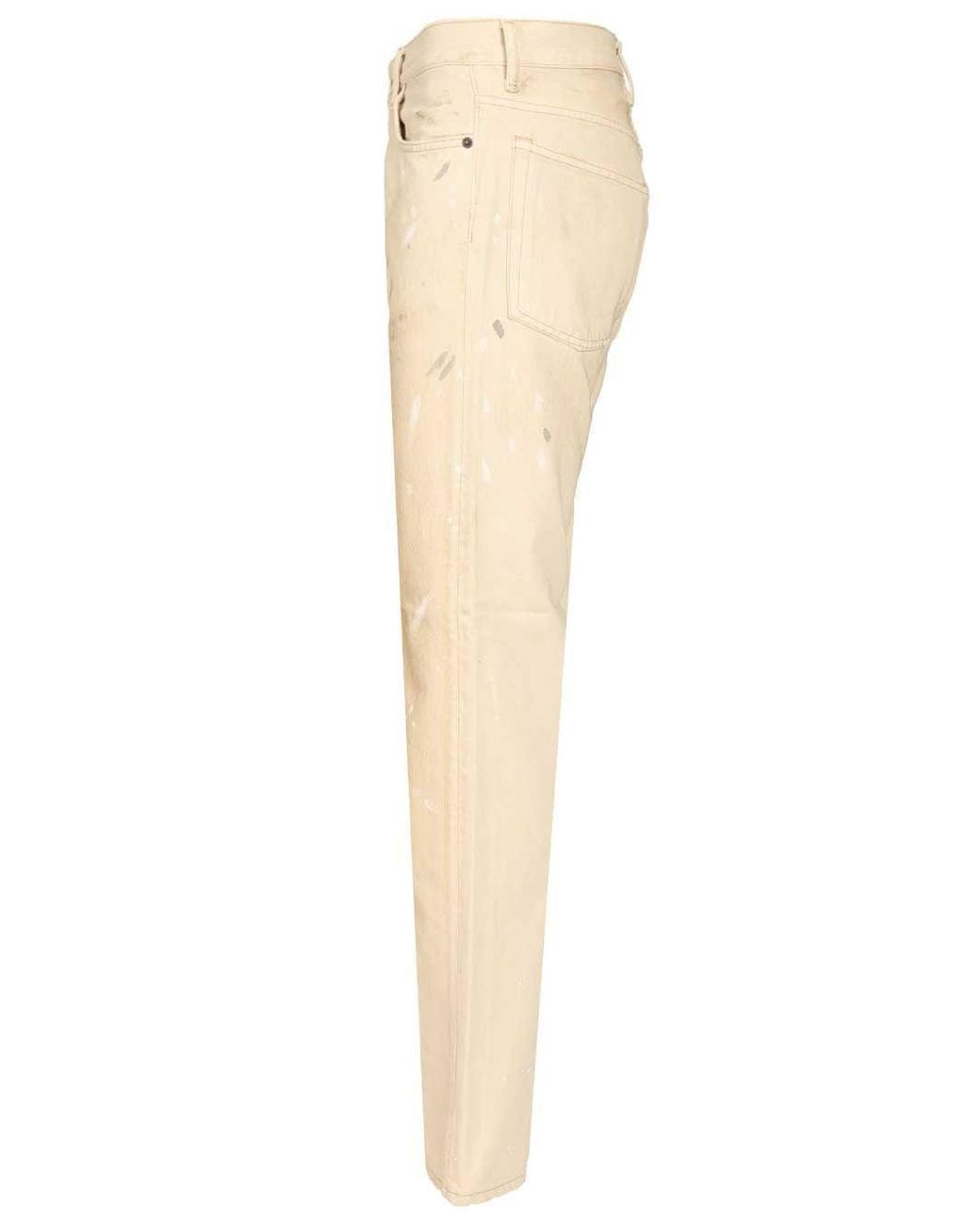 Acne Natural Logo Patch Jeans for men