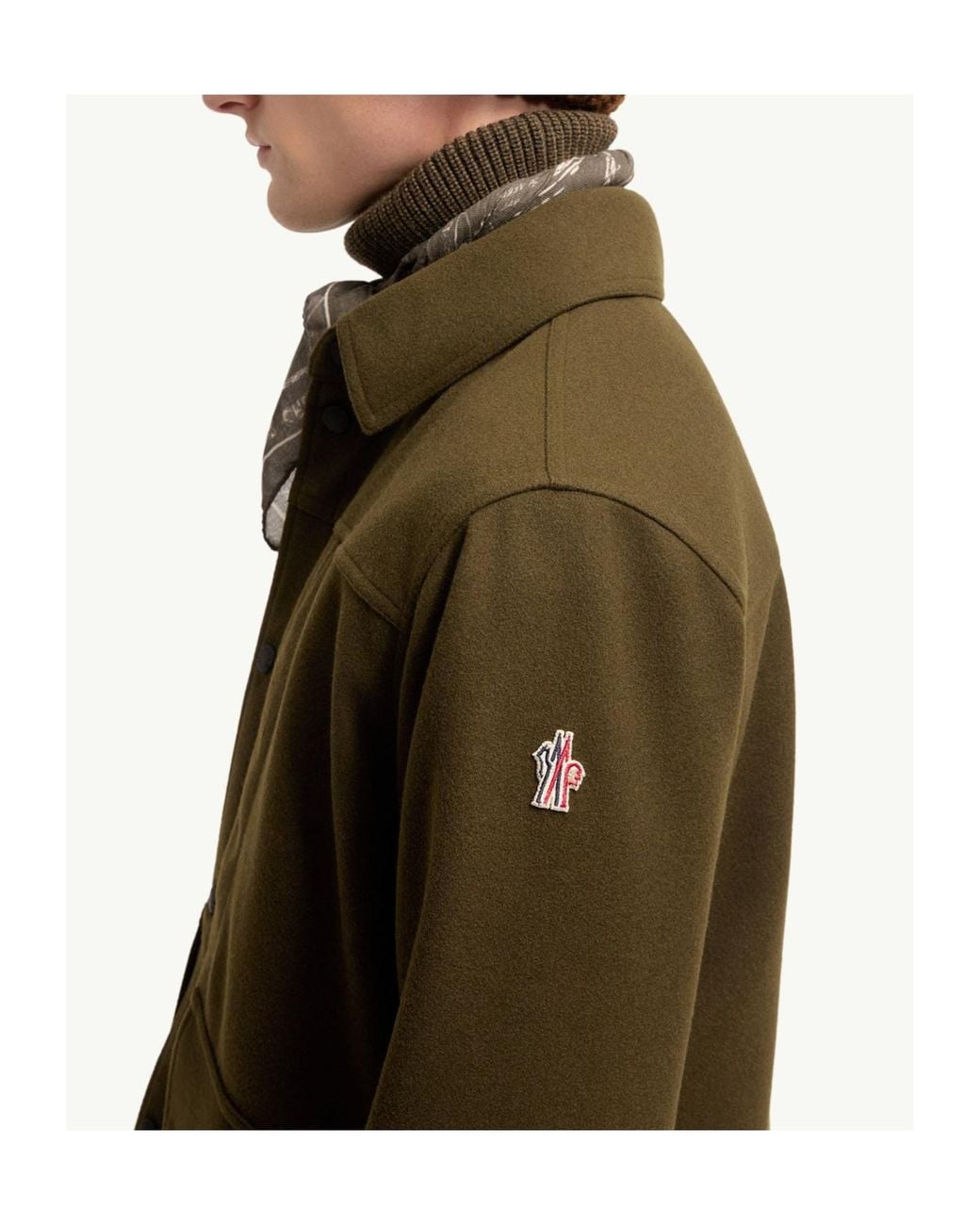 Moncler Green Interlock Long Sleeve Shirt for men