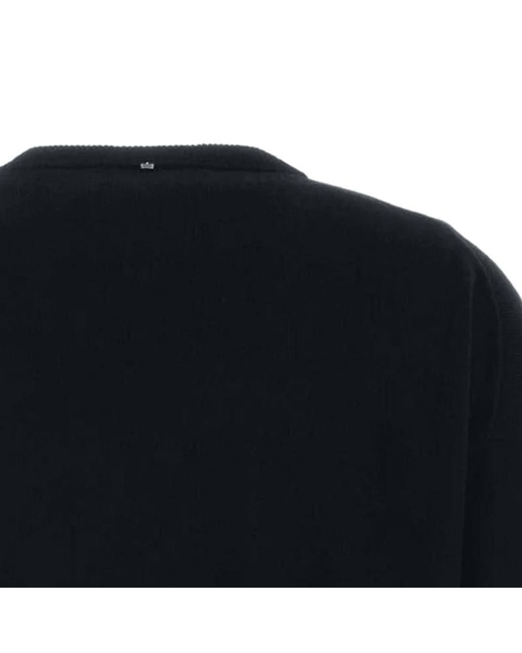 Sportmax Black Polis V-Neck Long-Sleeved Jumper