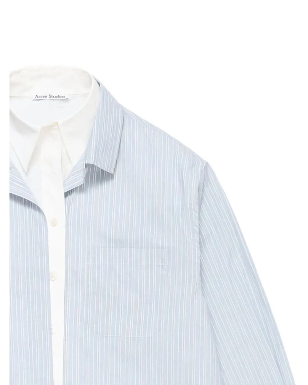 Acne Blue Layered Button-Up Shirt