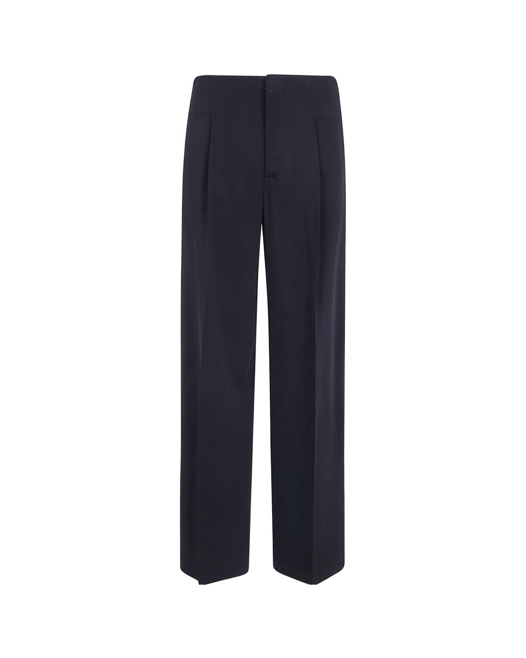 Alberta Ferretti Blue Pleated High-Waist Pants