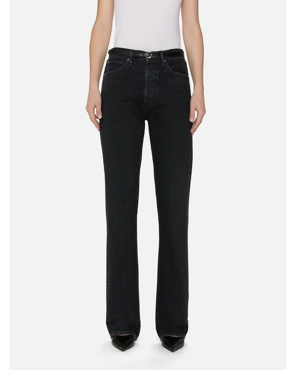 FRAME Black Jeans With Belt Loops