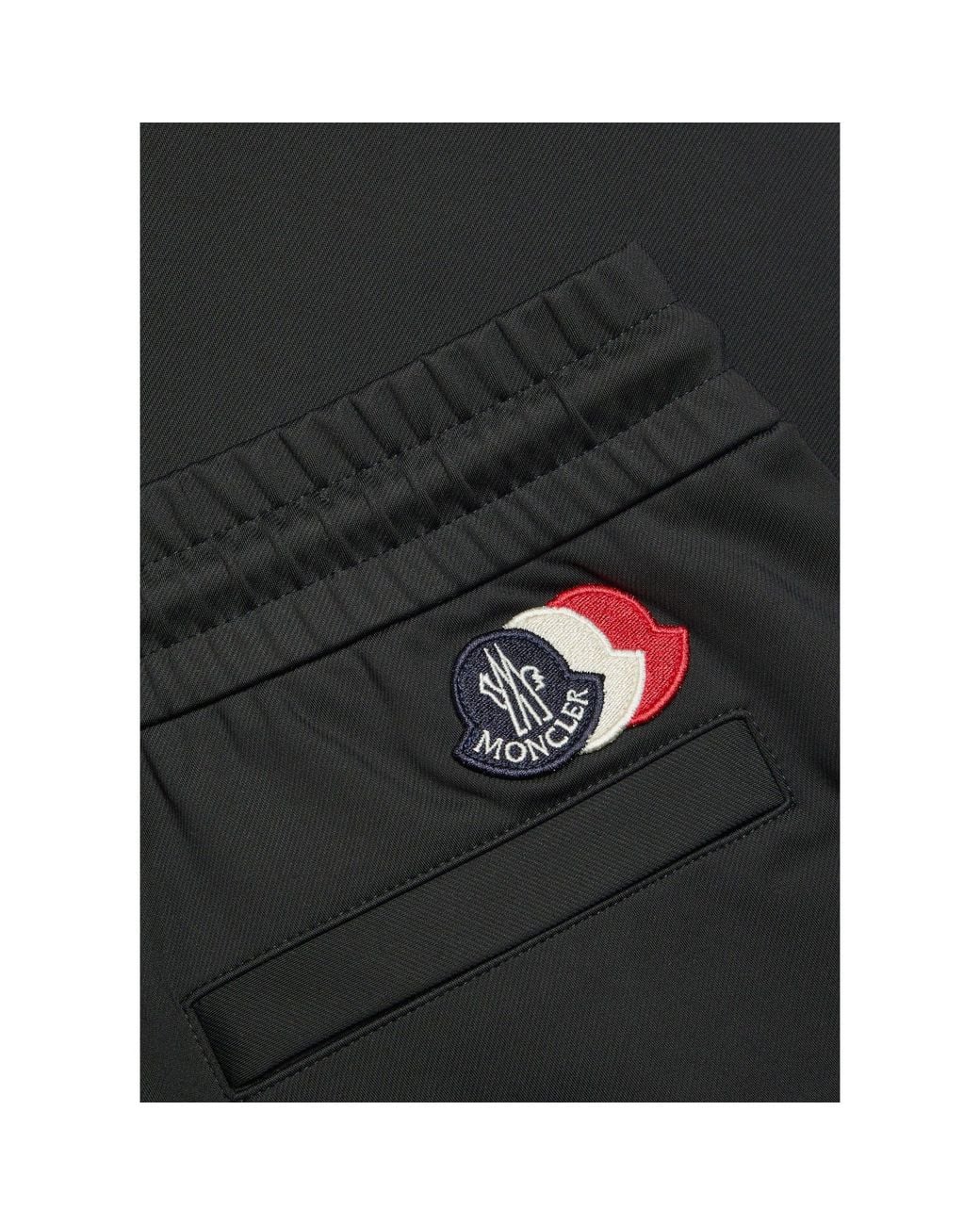 Moncler Black Drawstring Straight-Leg Sweatpants for men