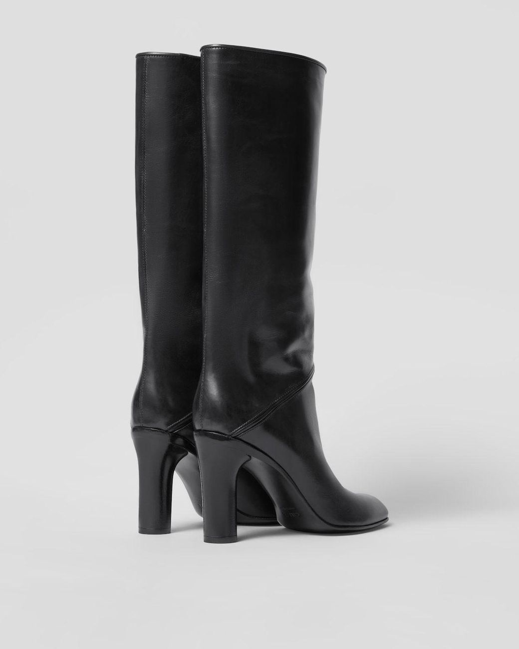 Céline Black Round-Toe Tall Boots