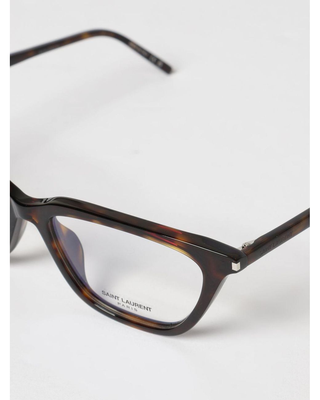 Saint Laurent White Eyewear Sulpice Thin Butterfly Frame Sunglasses