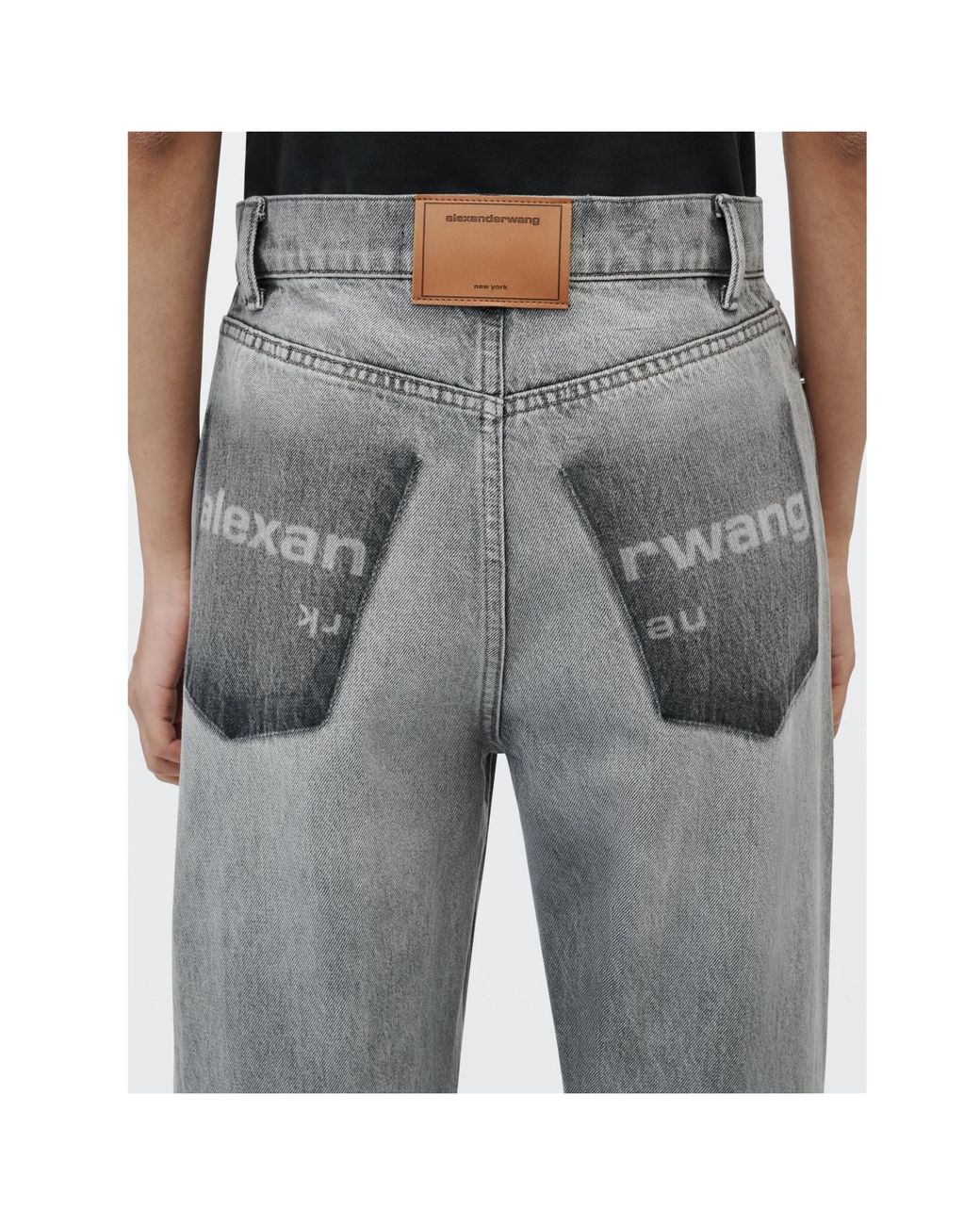 Alexander Wang Gray Float Shadow Pocket Mid-Rise Relaxed Jeans