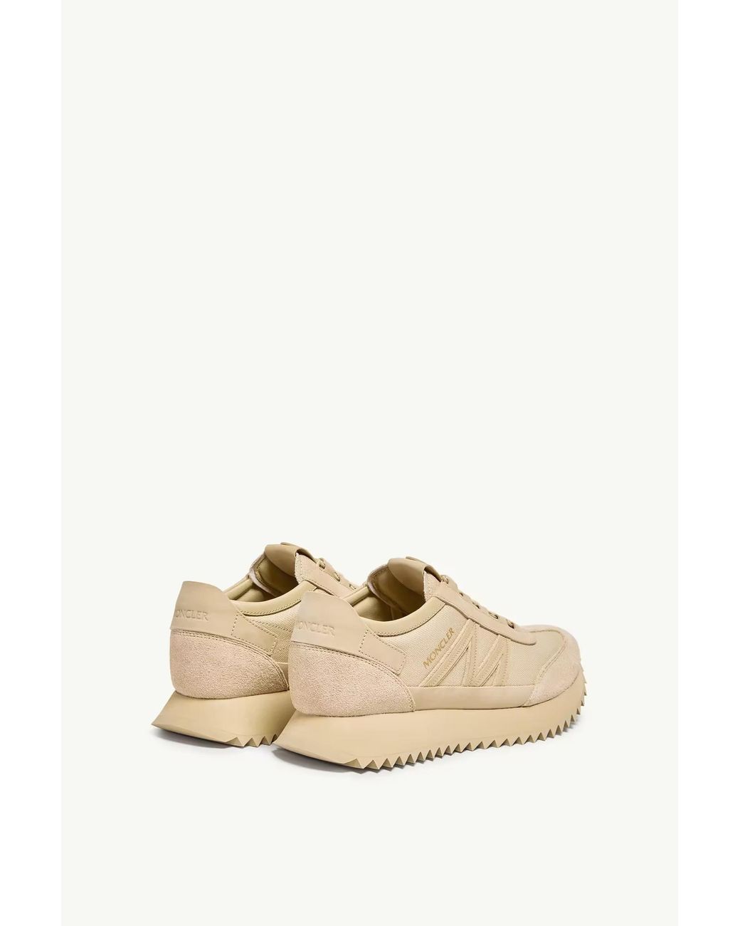 Moncler Natural Moncler Pacey2 Suede & Nubuck Sneakers for men