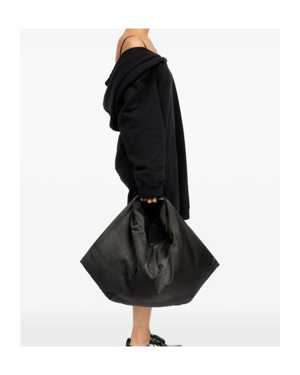 MM6 by Maison Margiela Brown Japanese Draped Tote Bag