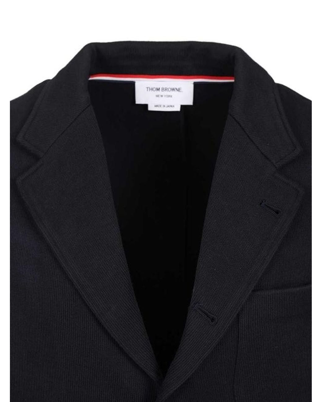 Thom Browne Blue Double Face Knit 4-Bar Sack Jacket for men