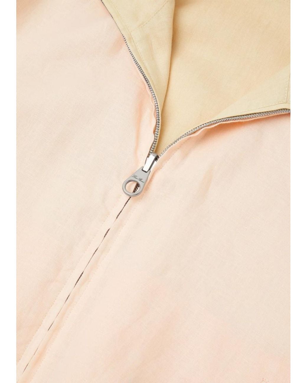Loro Piana Natural Linen Bomber Jacket