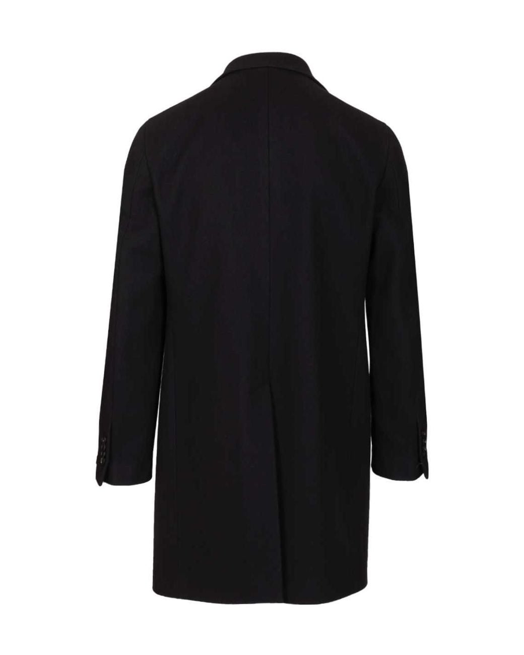 Tagliatore Black Bruce Lined Coat for men