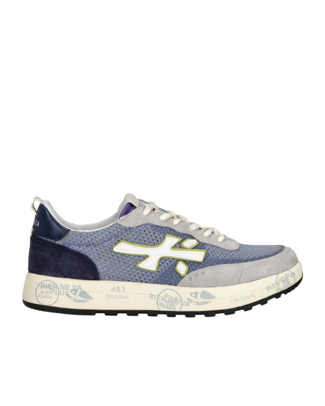 Premiata Blue Nous Low-Top Sneakers for men