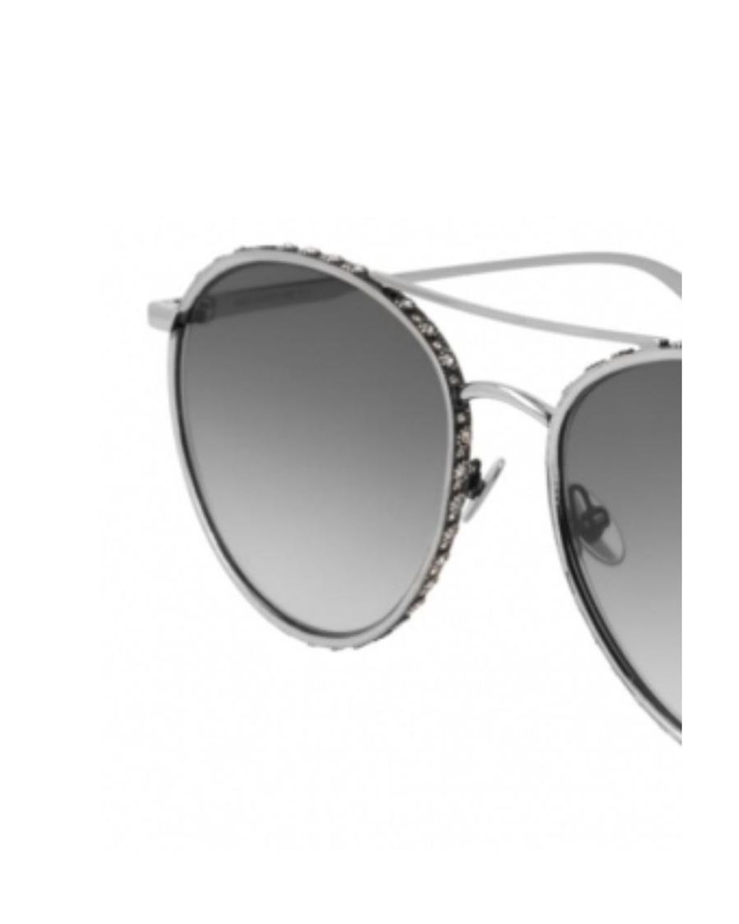 McQueen White Logo Details Sunglasses