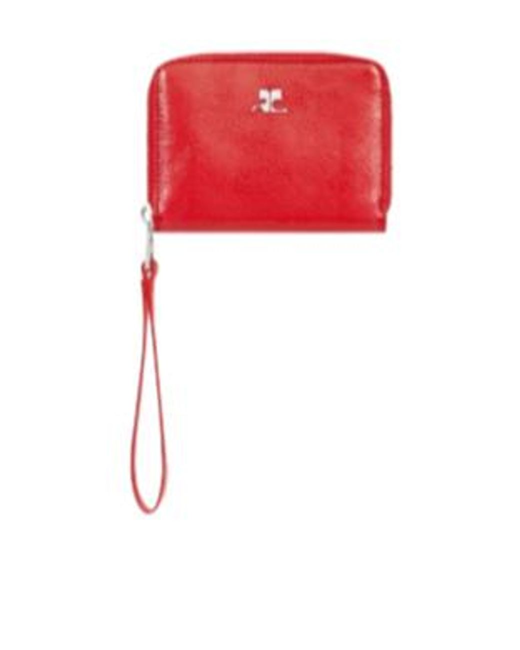 Courreges Red Zipped Compact Wallet for men
