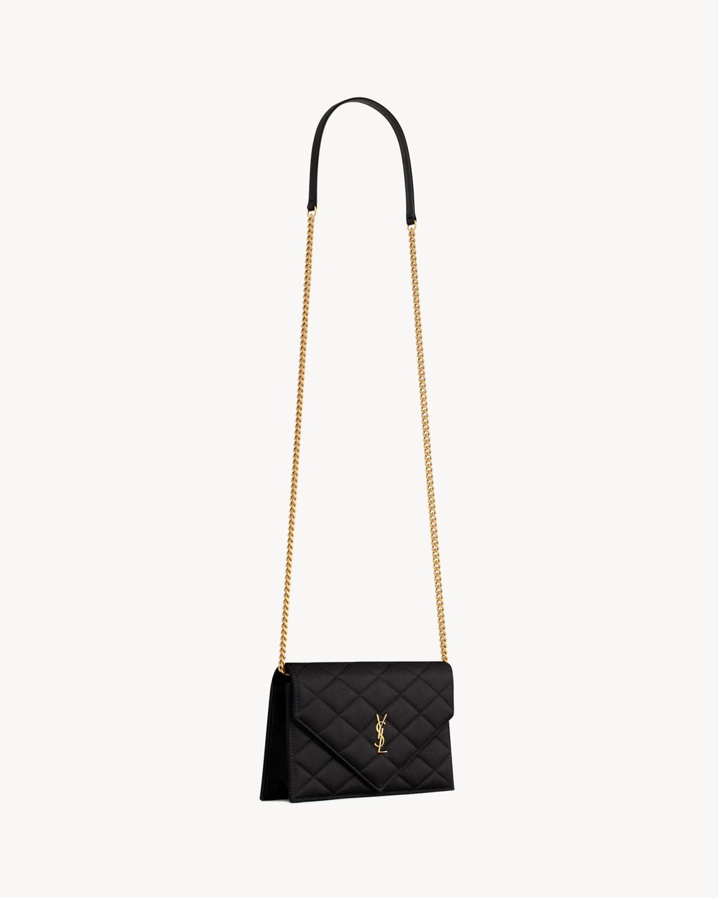 Saint Laurent White Paris Chain Wallet