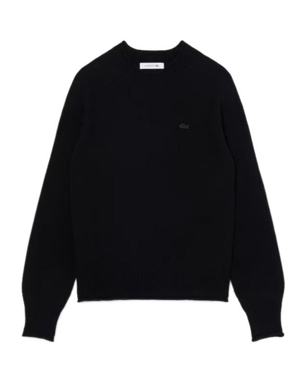 Lacoste Black 3D Knit Wool Sweater