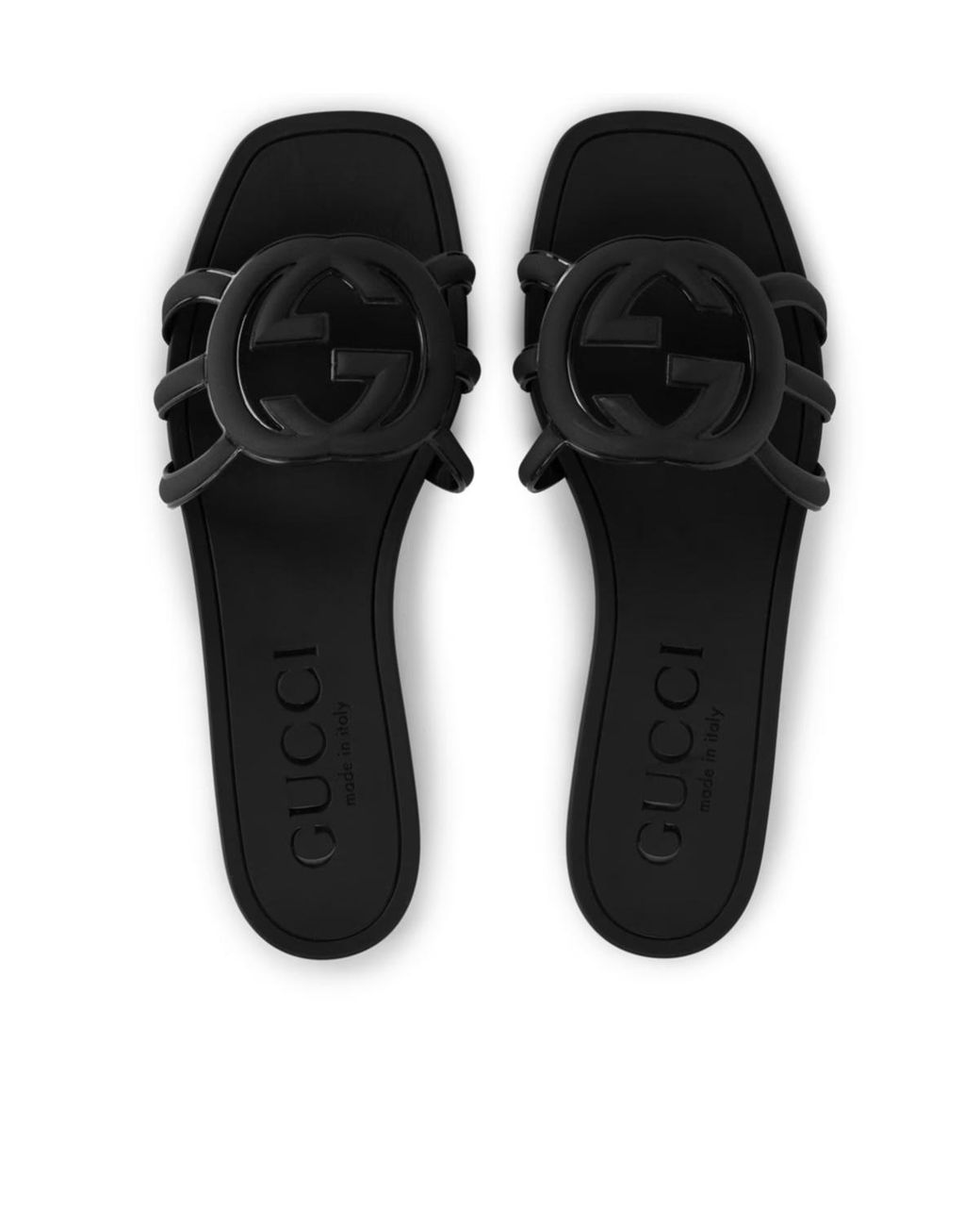 Gucci Black Logo Slippers
