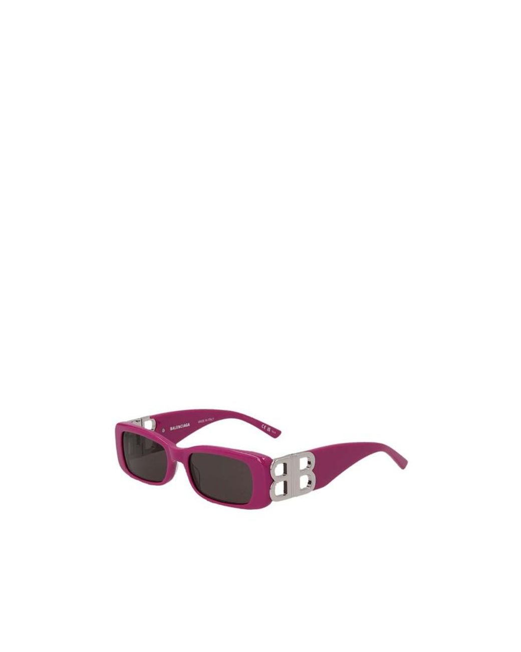 Balenciaga Pink Eyewear Rectangular Frame Sunglasses