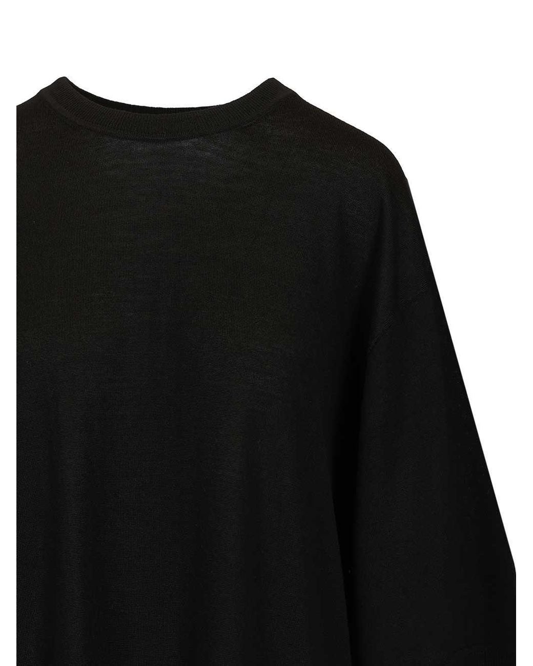 Totême Black Totême Crewneck T-Shirt Dress