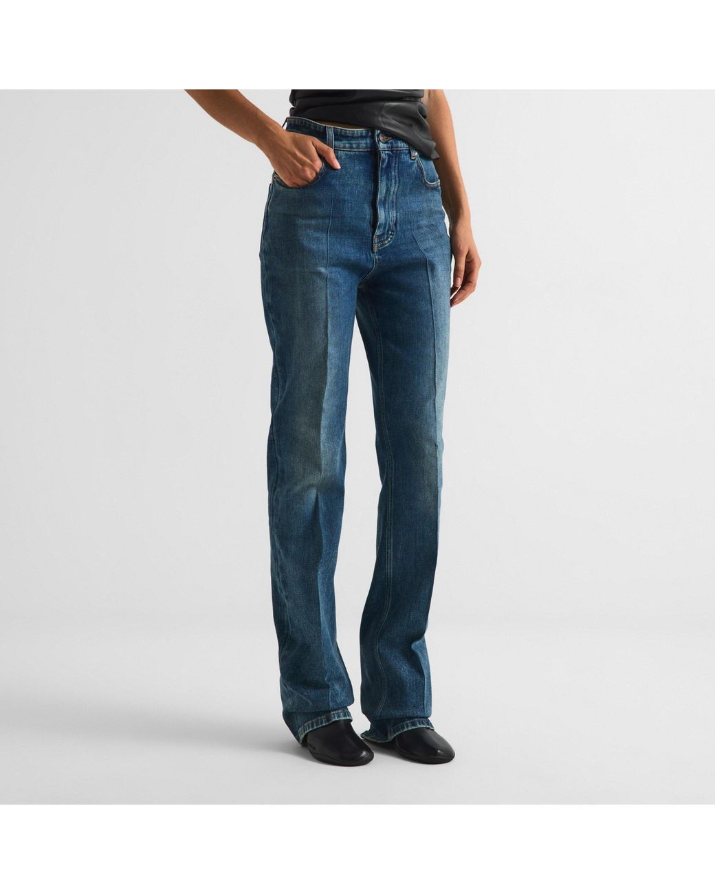 Balenciaga Blue High-Waist Jeans