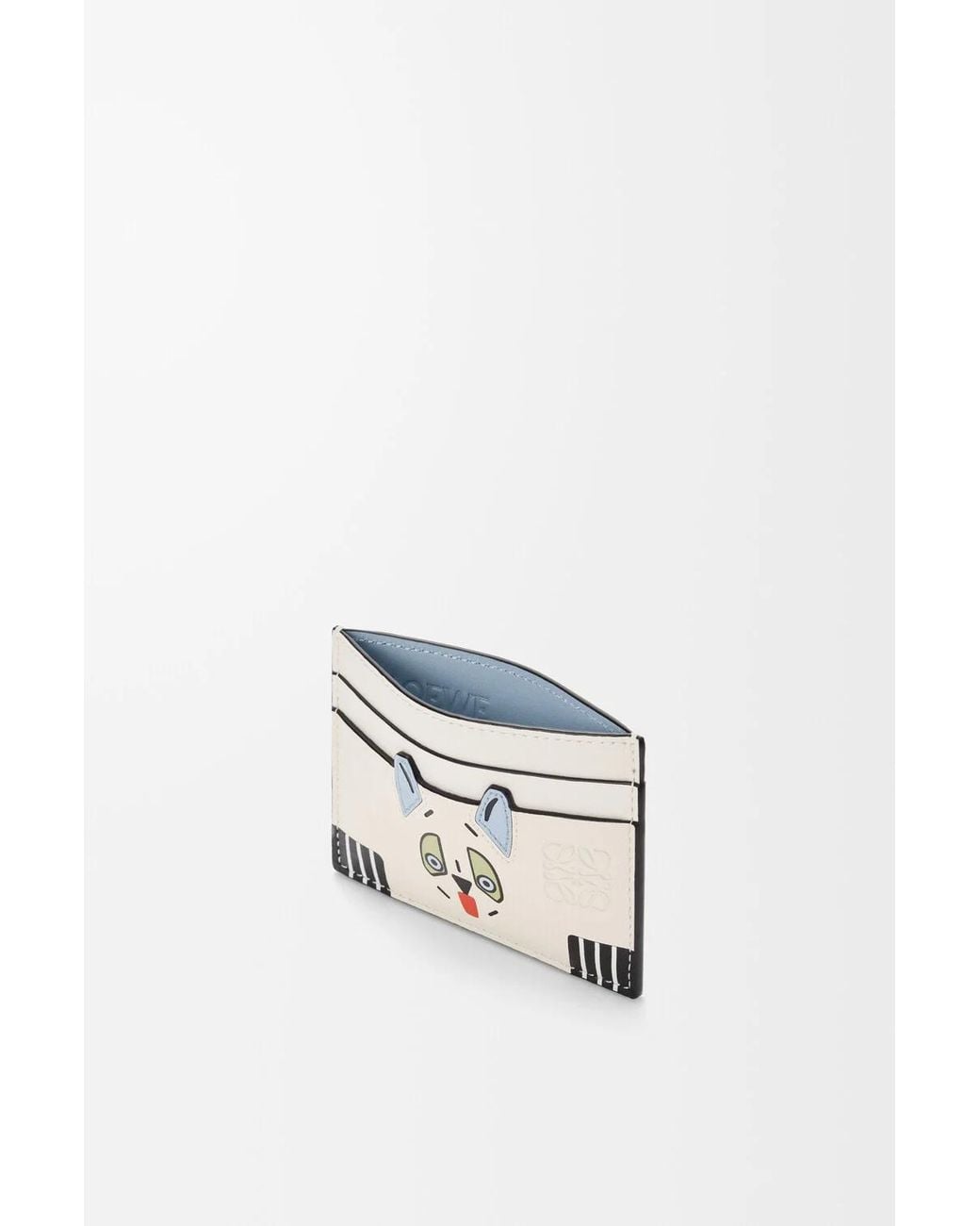 Loewe White Logo Embossed Cardholder