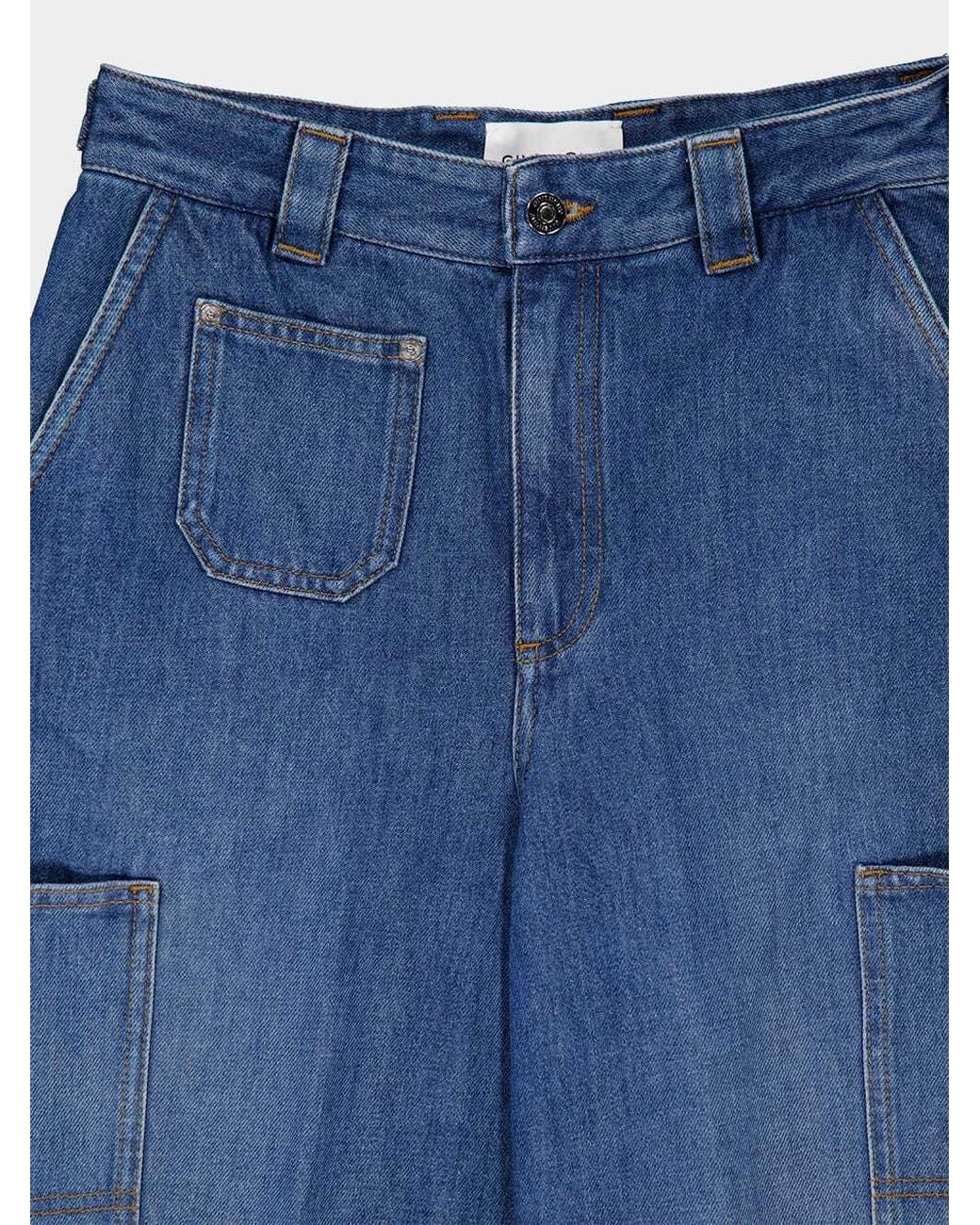 Givenchy Blue Cropped Utility Denim Jeans