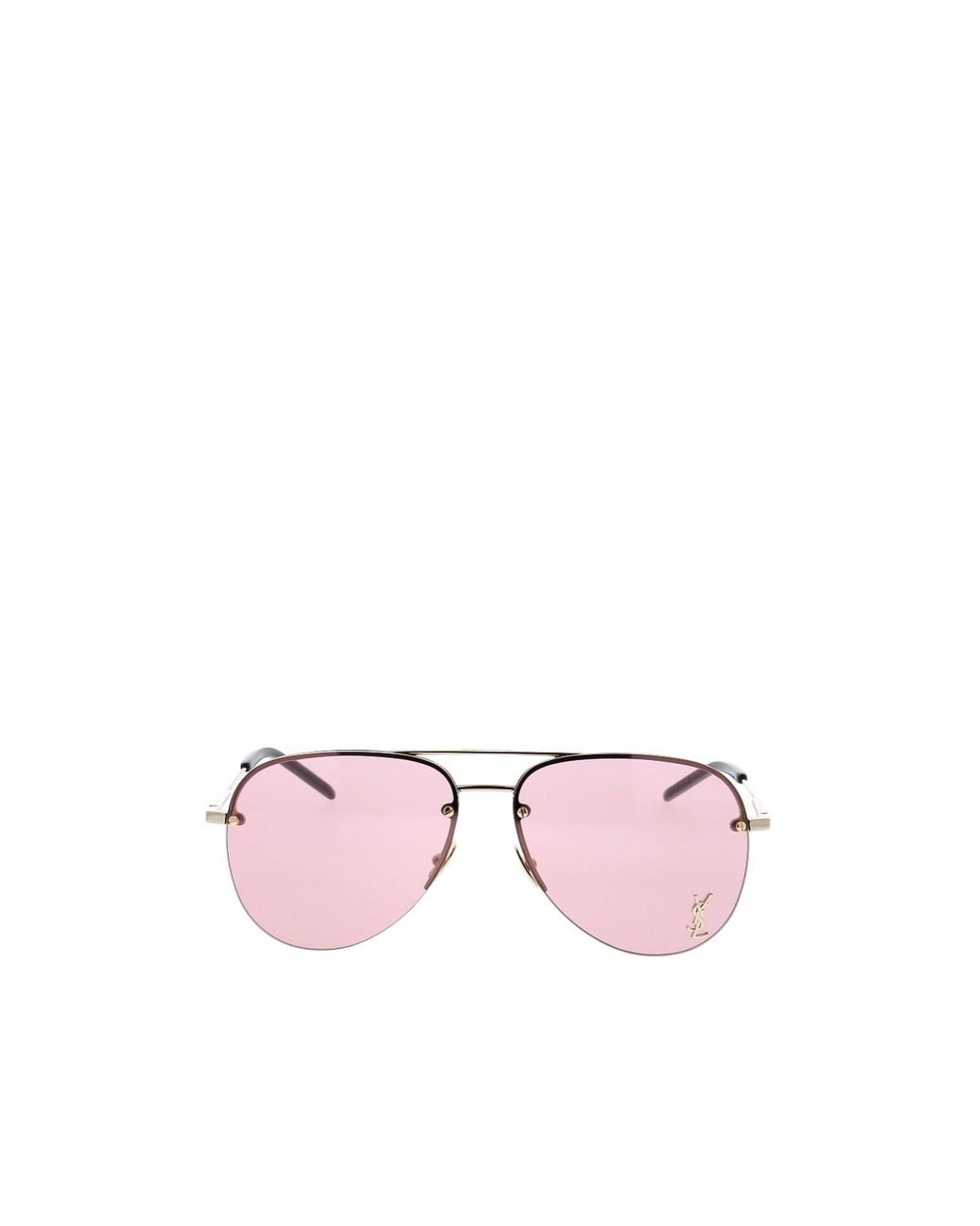 Saint Laurent Pink Classic 11 M Pilot-Frame Sunglasses