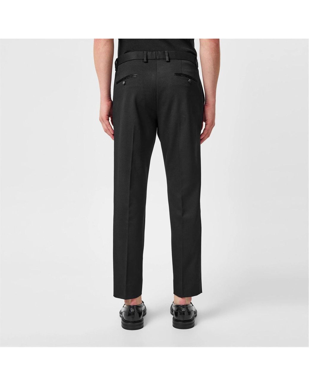 Dolce & Gabbana Black Belt Loop Casual Pants for men