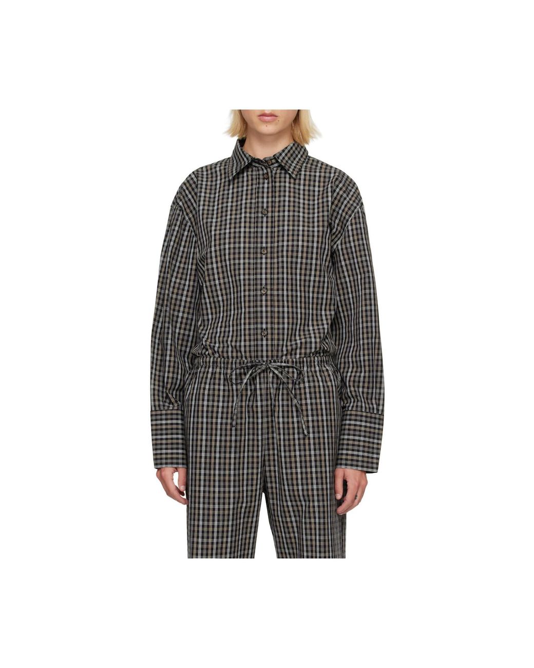 Rohe Black Checked Buttoned Shirt