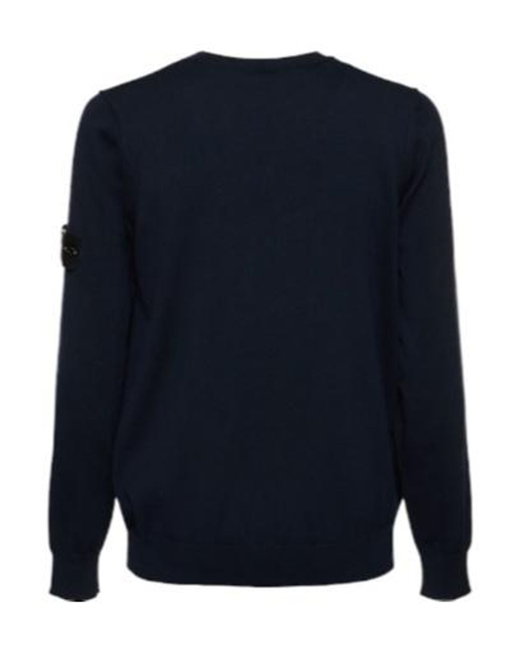 Stone Island Blue Crew Neck Sweatshirt With Long Sleeves for men