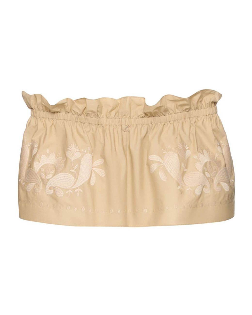 Twinset Natural Off-Shoulder Strapless Top