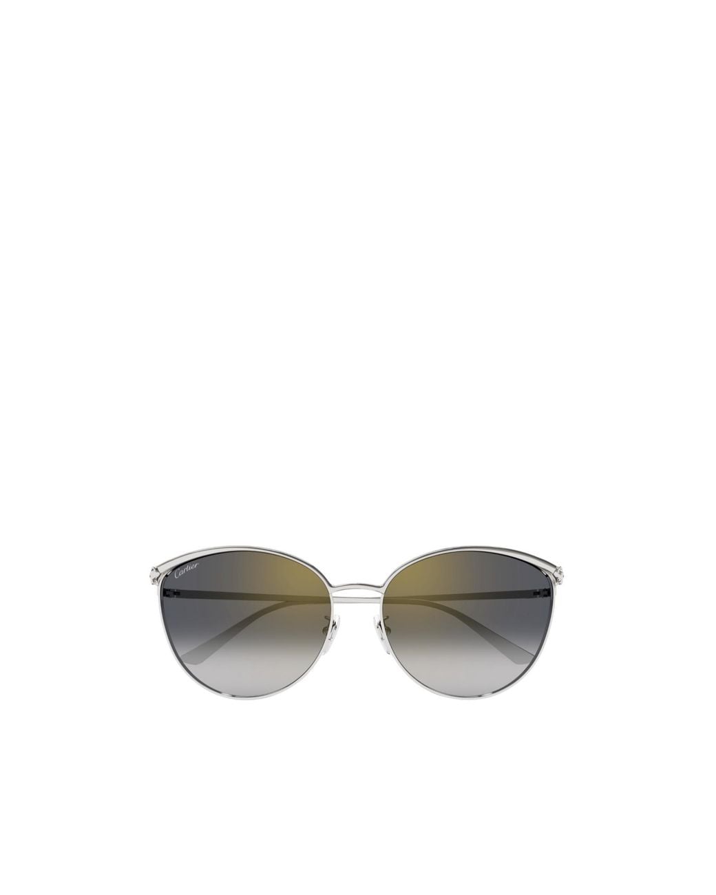 Cartier Metallic Oval-Frame Sunglasses