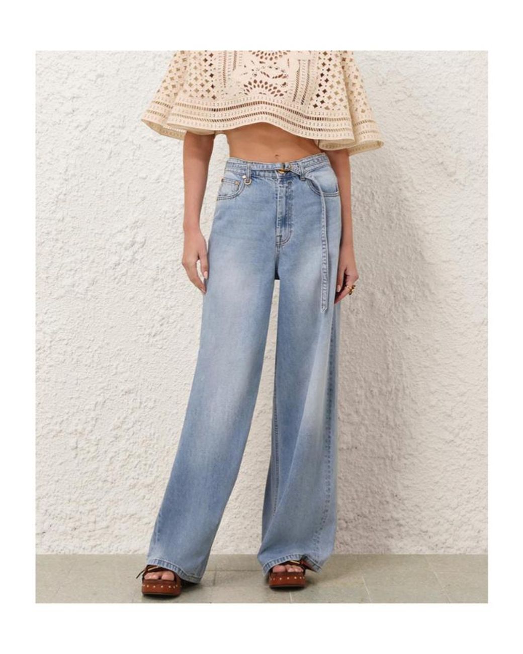 Zimmermann Blue Indra Wide-Leg Jeans