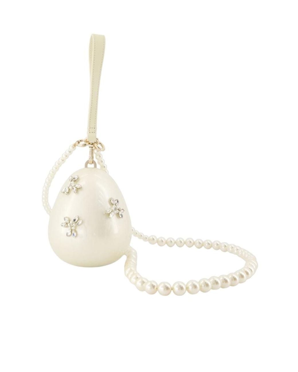 Simone Rocha White Micro Egg Shoulder Bag