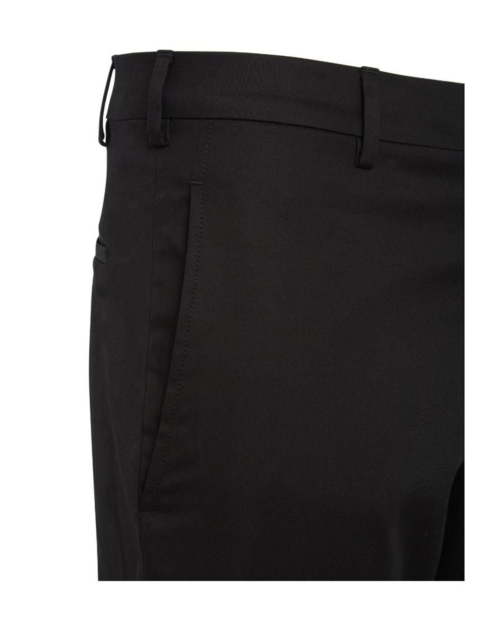 Neil Barrett Black Tapered-Leg Cotton Trousers for men