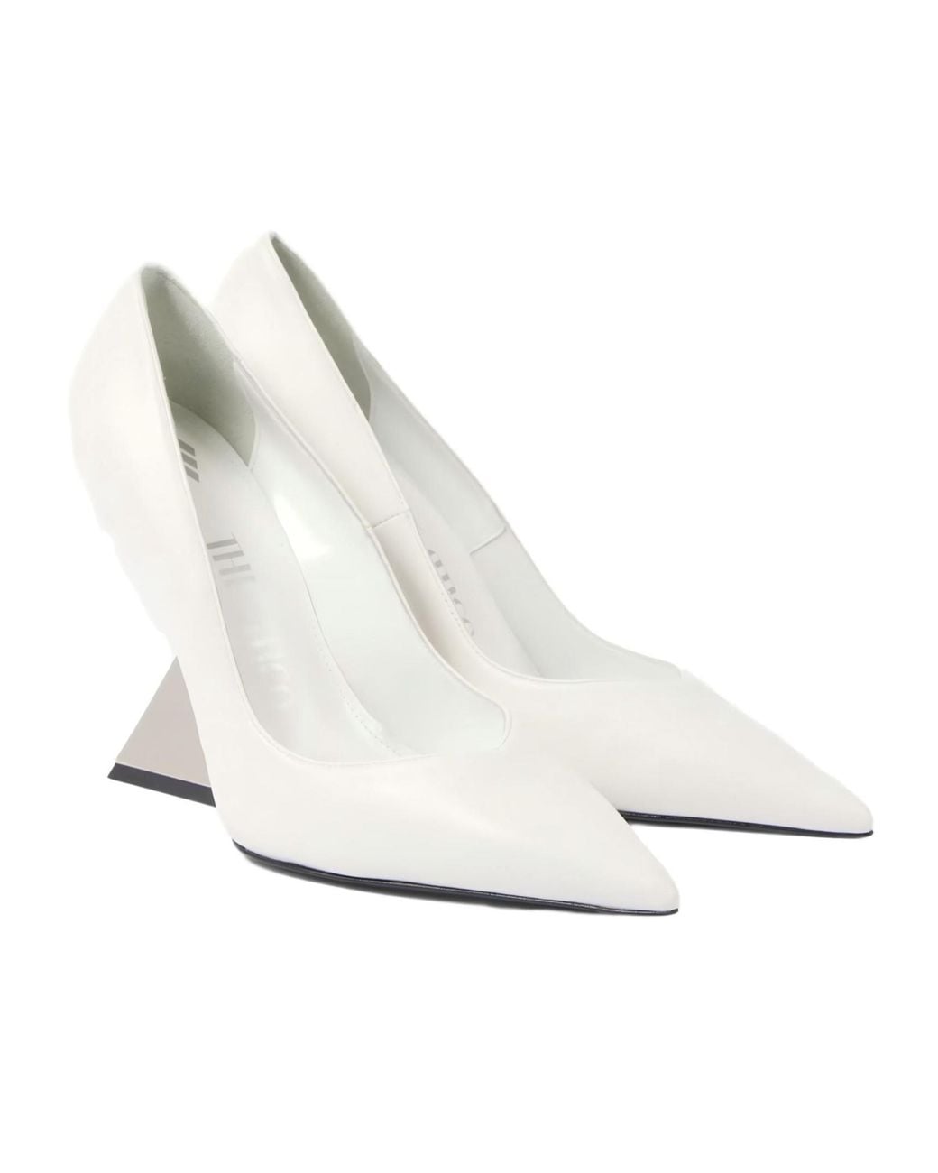 The Attico White Cheope Leather Pumps