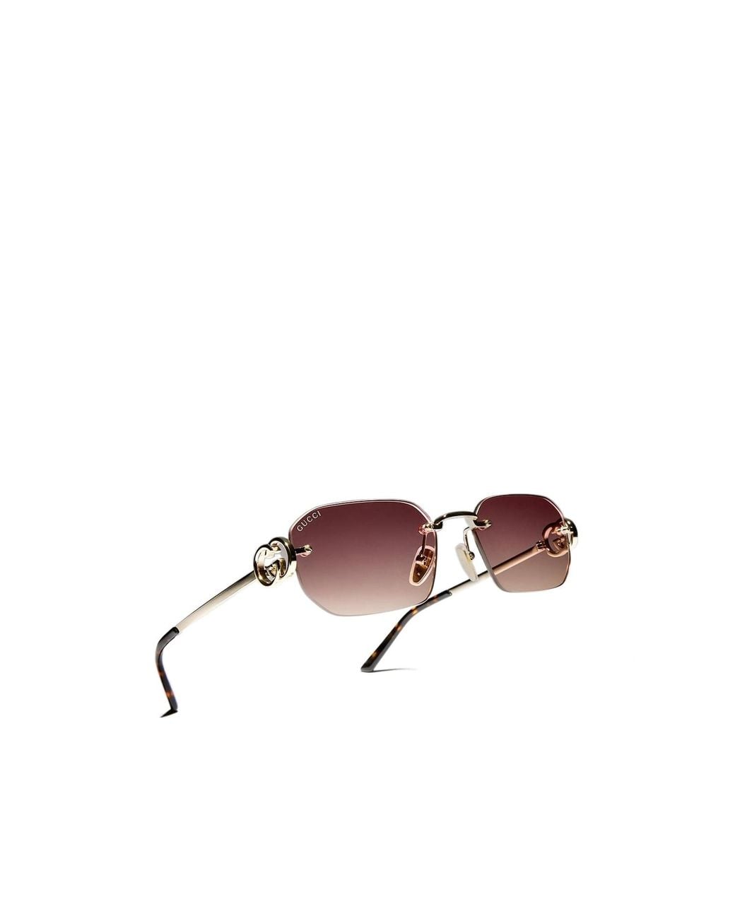 Gucci Pink Eyewear Rectangular-Frame Sunglasses