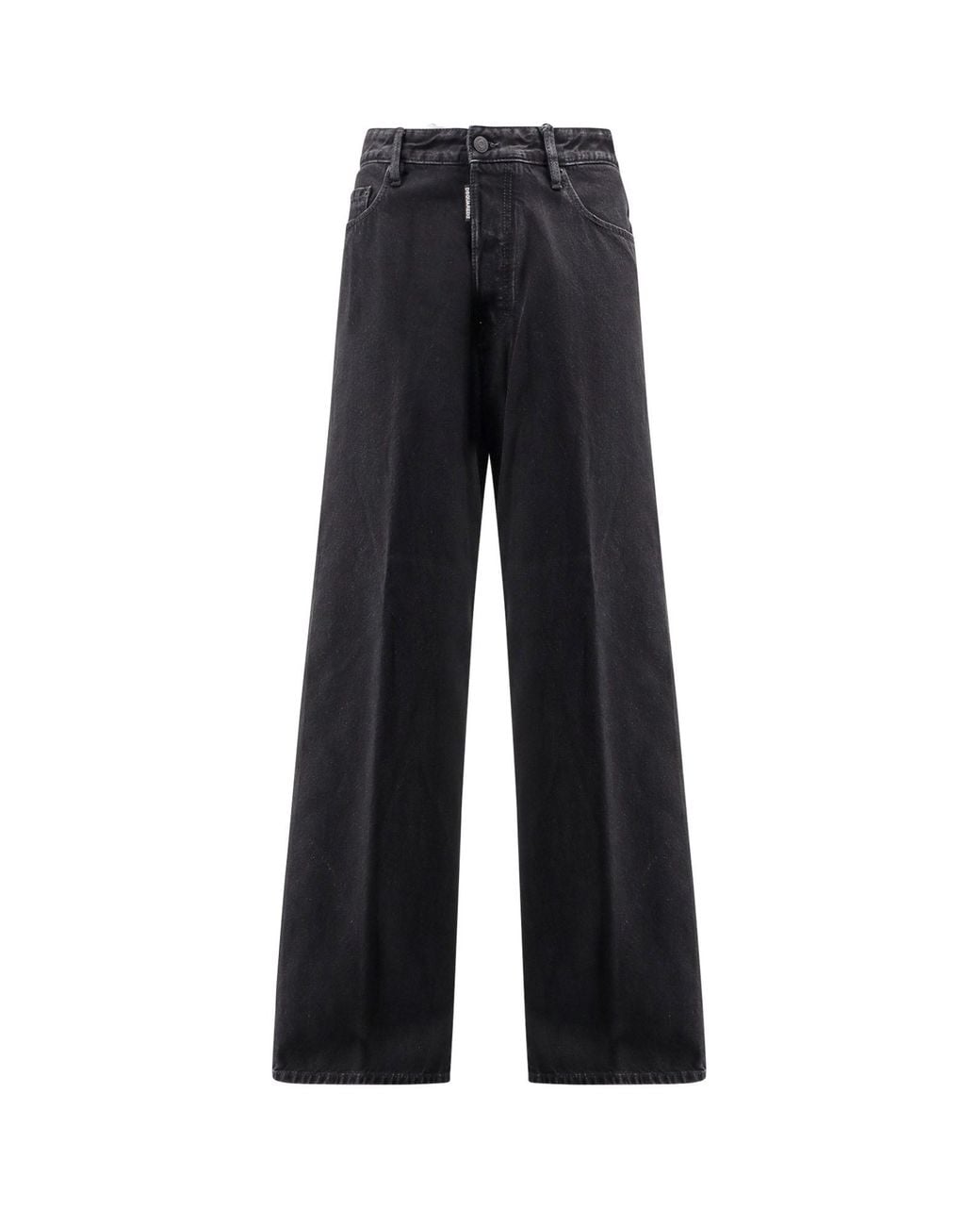 DSquared² Black Logo Patch Loose Fit Jeans for men