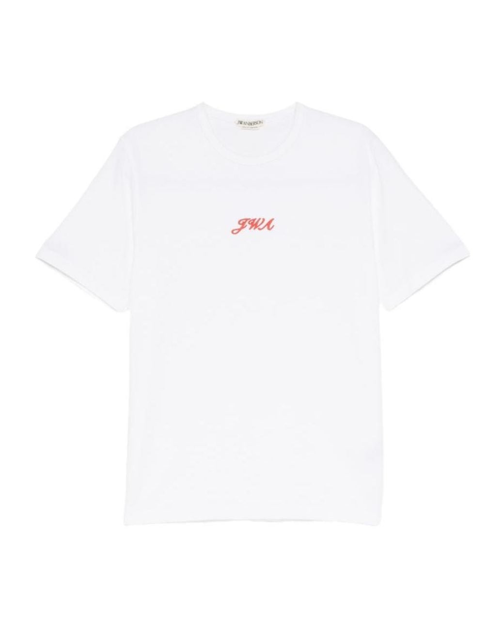 J.W. Anderson White Jw Anderson Logo Embroidered Crewneck T-Shirt for men