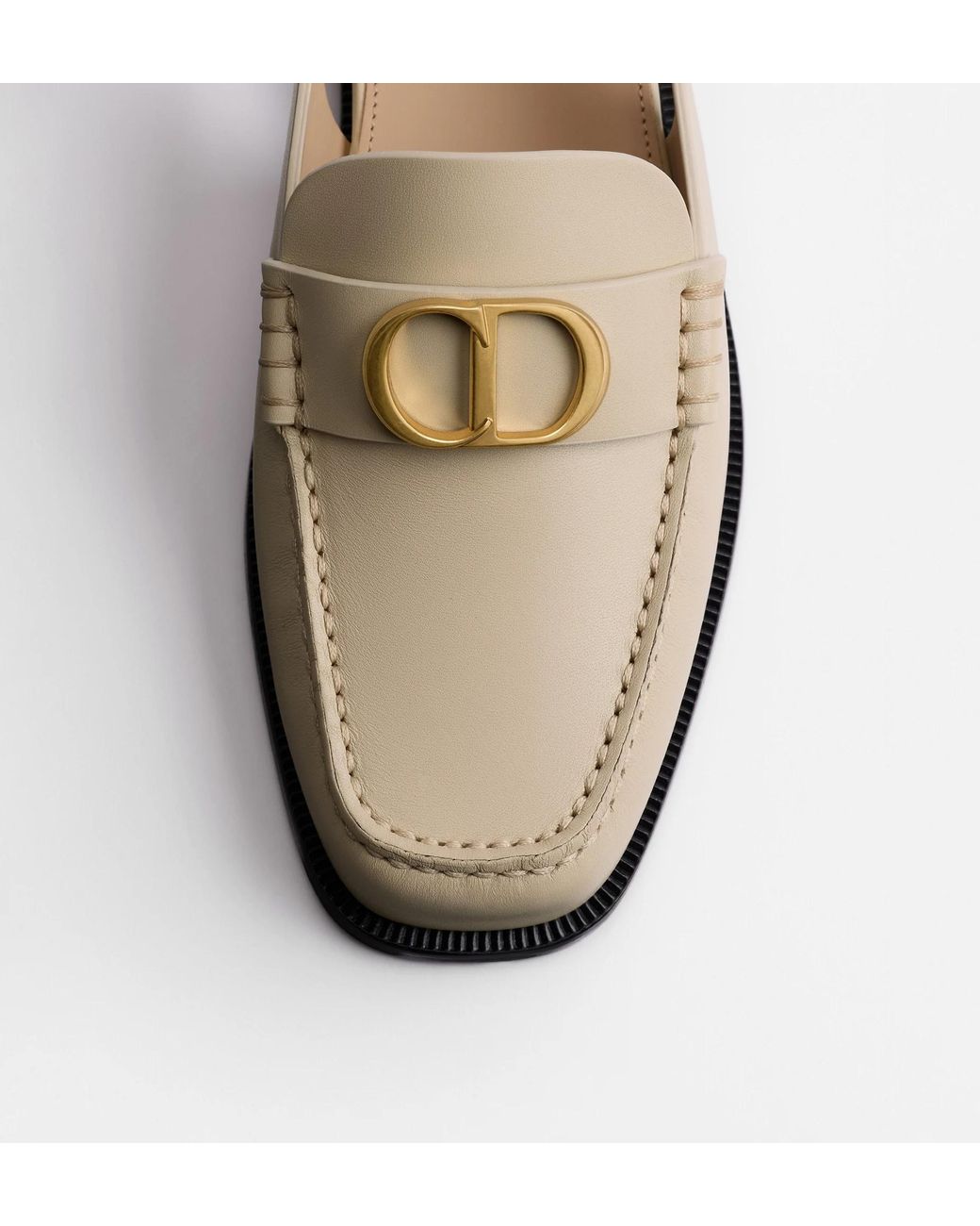 Dior White Palais Slingback Loafer