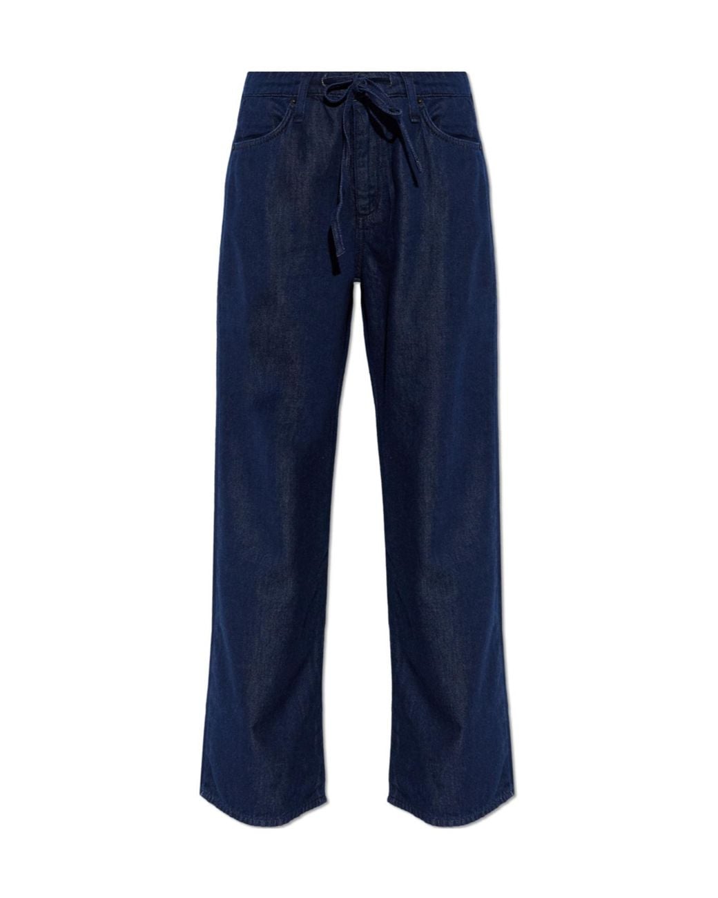Rag & Bone Blue Drawstring Wide-Leg Jeans