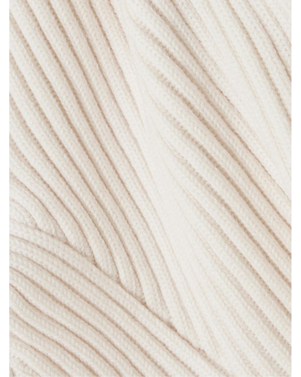Jean Paul Gaultier Natural Paneled Ribbed Wool-Blend Bustier Top