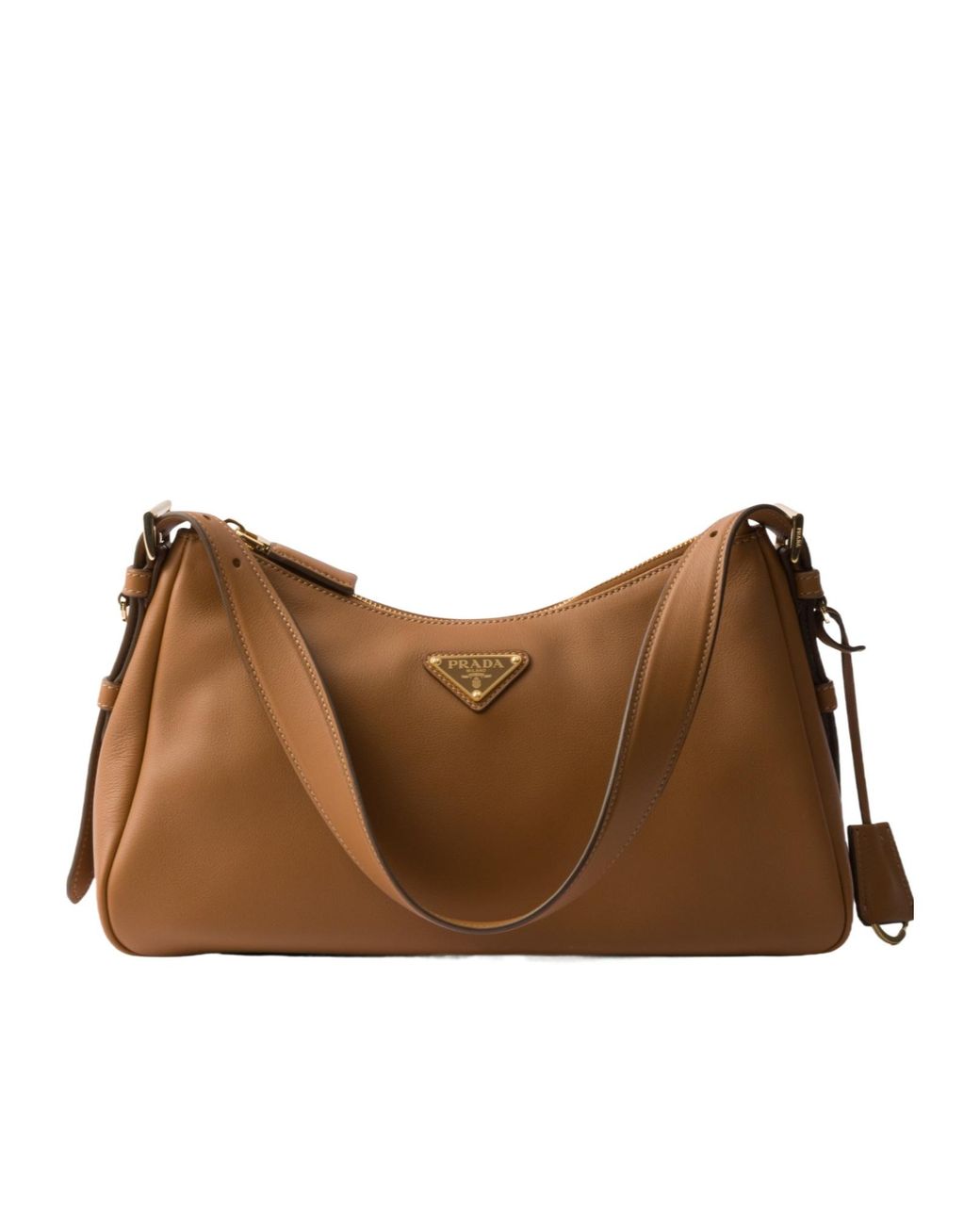 Prada Brown Aimée Zipped Medium Shoulder Bag
