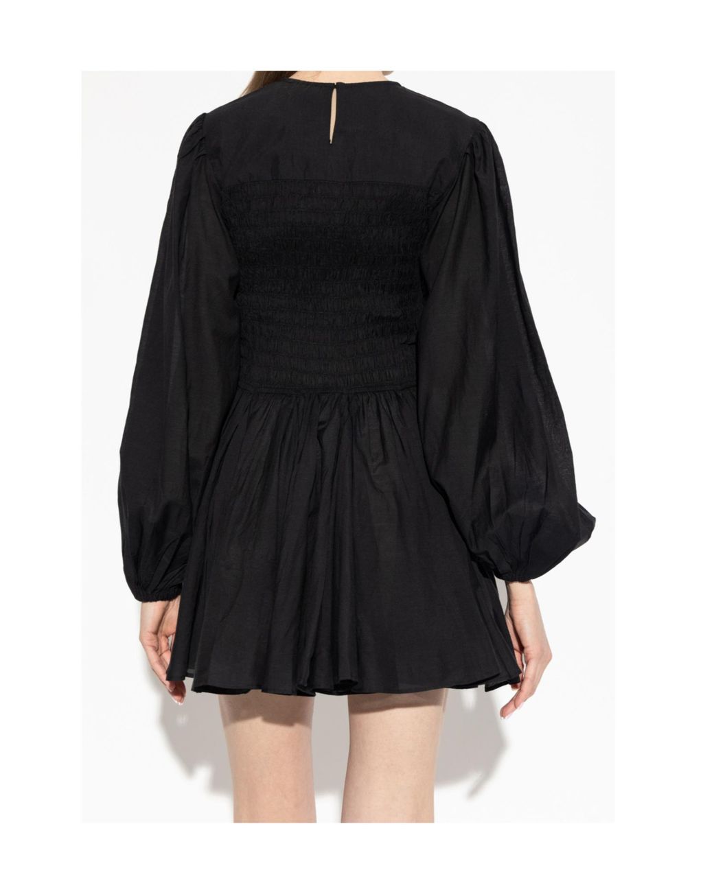 AllSaints Black Chia Smocked Mini Dress