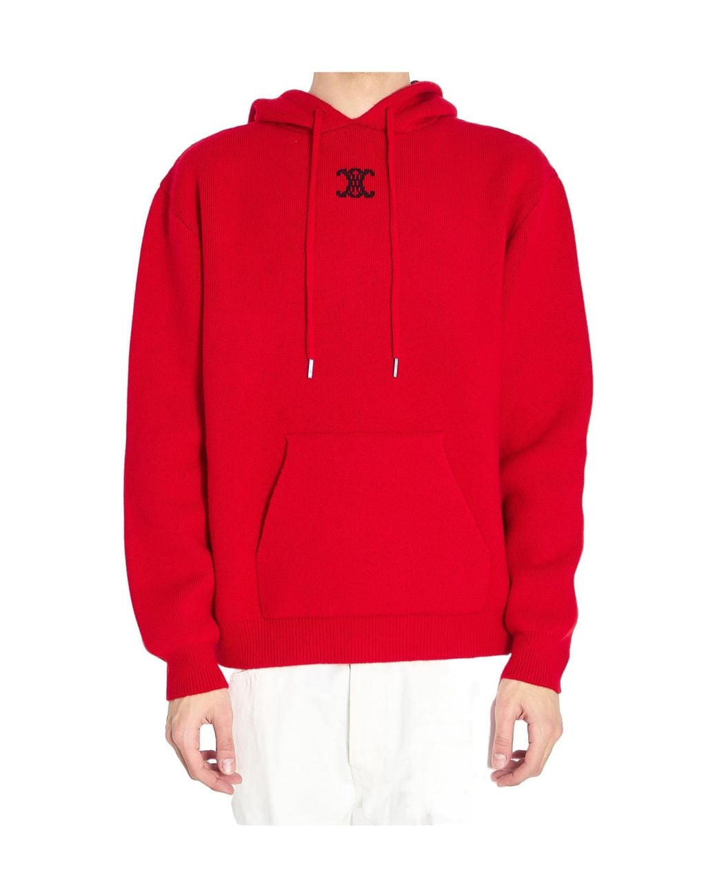 Céline Red Hooded Sweater for men